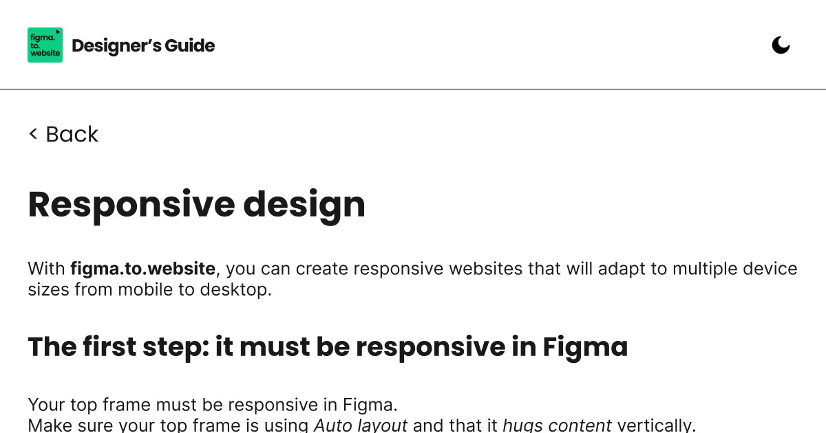 Designer s guide figma to website